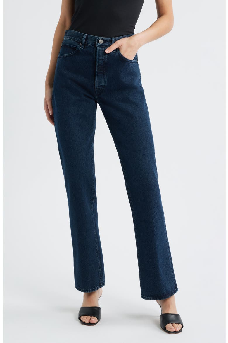 The Vertical High Waist Relaxed Straight Leg Jeans, Main, color, NOVA