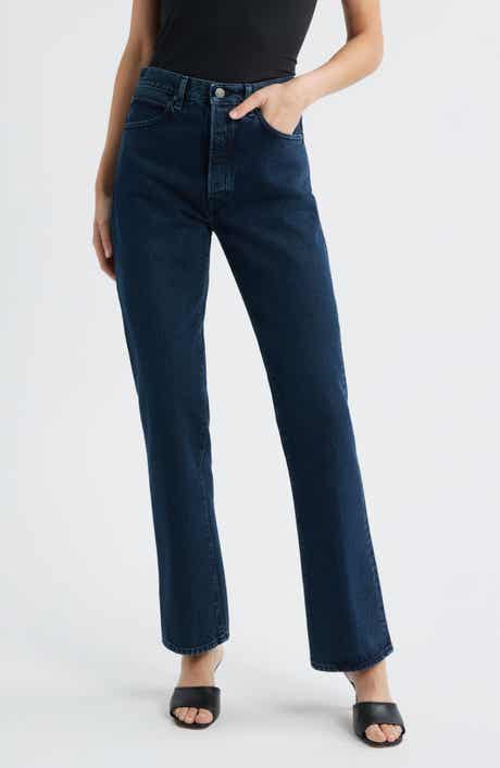 FRAME The Vertical High Waist Relaxed Straight Leg Jeans