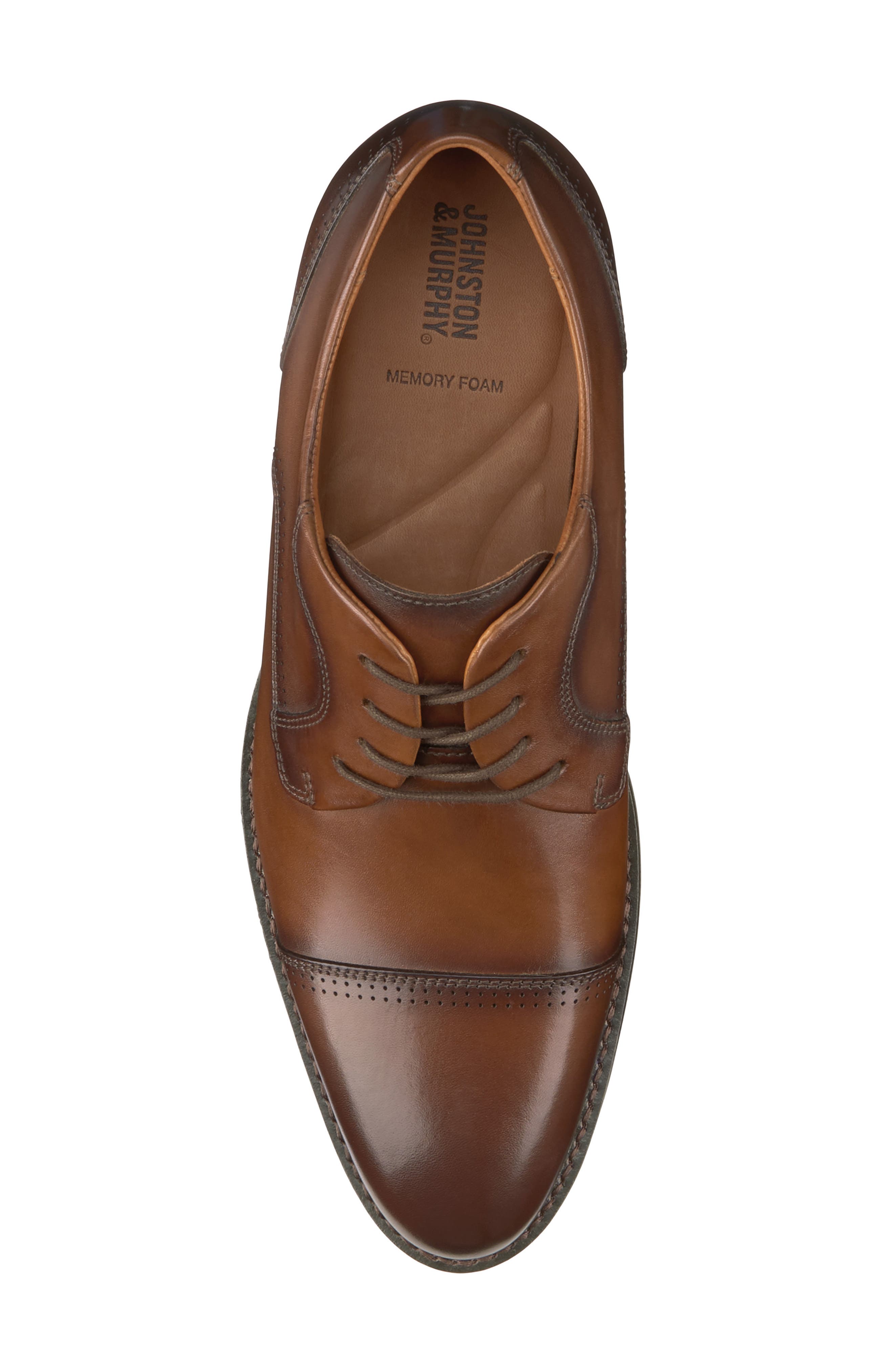 Johnston & Murphy Hawthorn Cap Toe Derby, Alternate, color, Tan