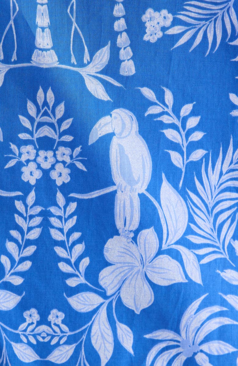 SUGARLIPS Davina Floral Ebba Shift Mini Dress, Alternate, color, Cobalt-White