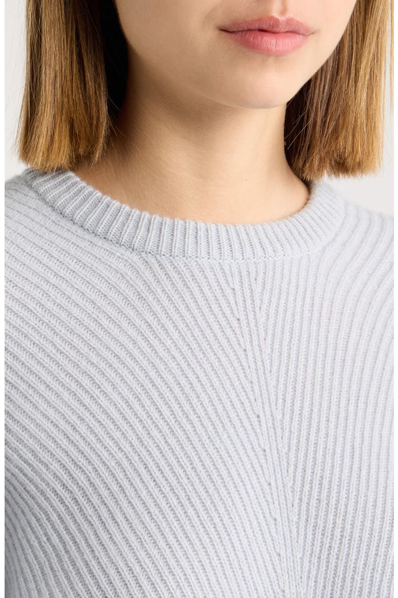 Crewneck Cashmere Sweater, Alternate, color, COOL FOG - 2TJ