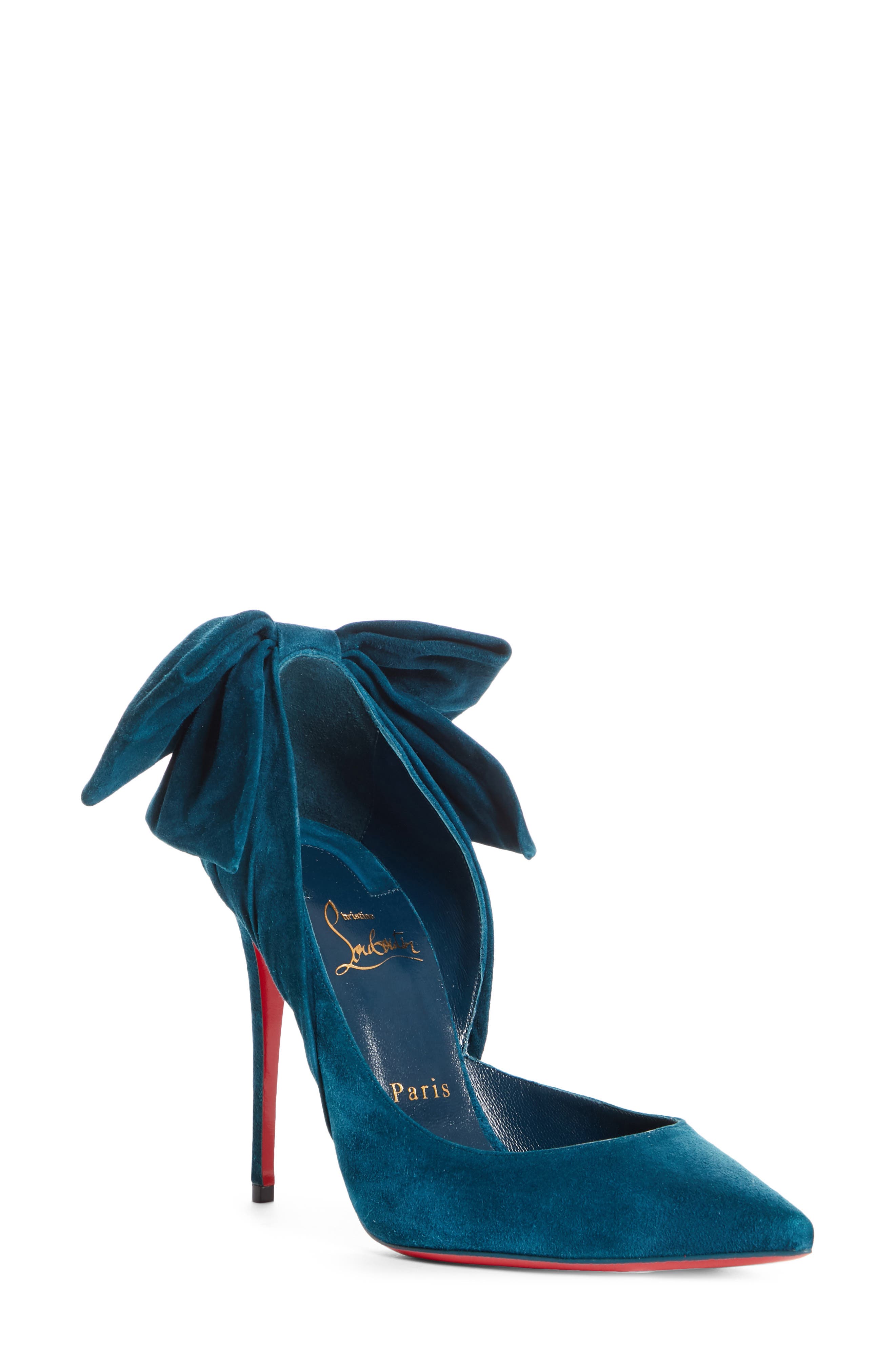Christian Louboutin Rabakate Bow Pointed Toe Pump, Main, color, 