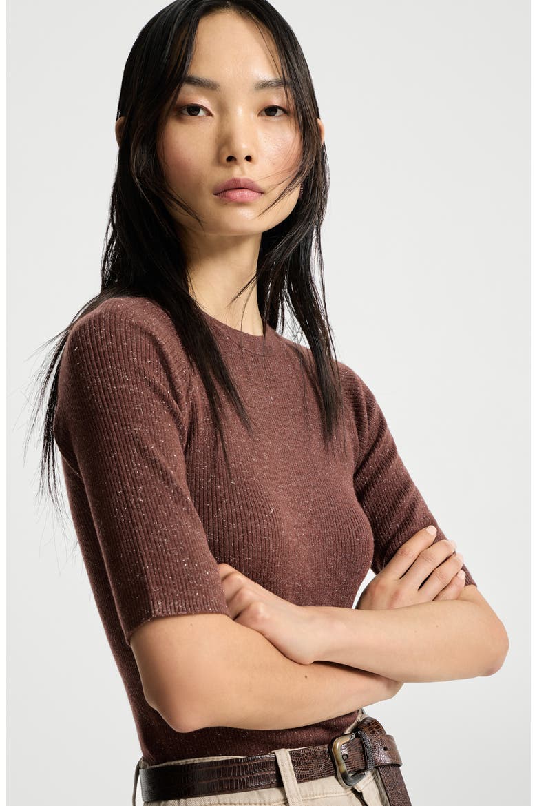 Sparkling cashmere sweater, Alternate, color, Bordeaux