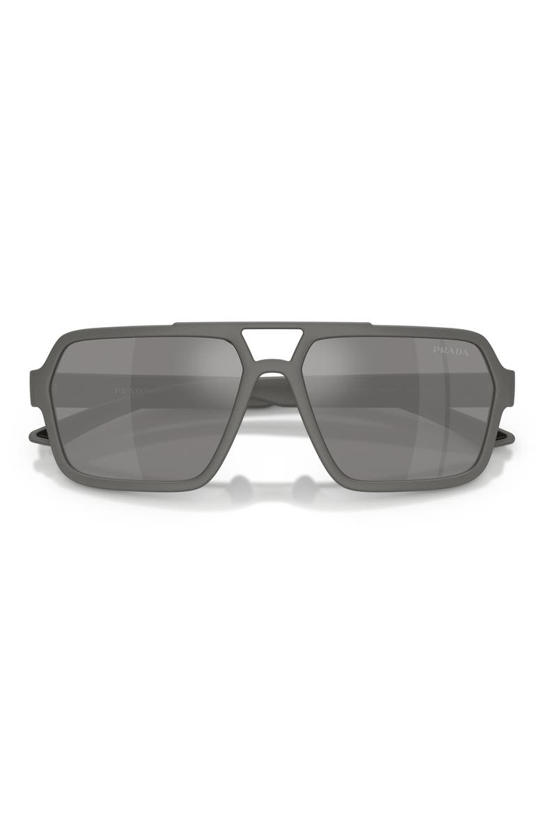 59mm Pilot Sunglasses, Alternate, color, GREY MIRROR SILVER