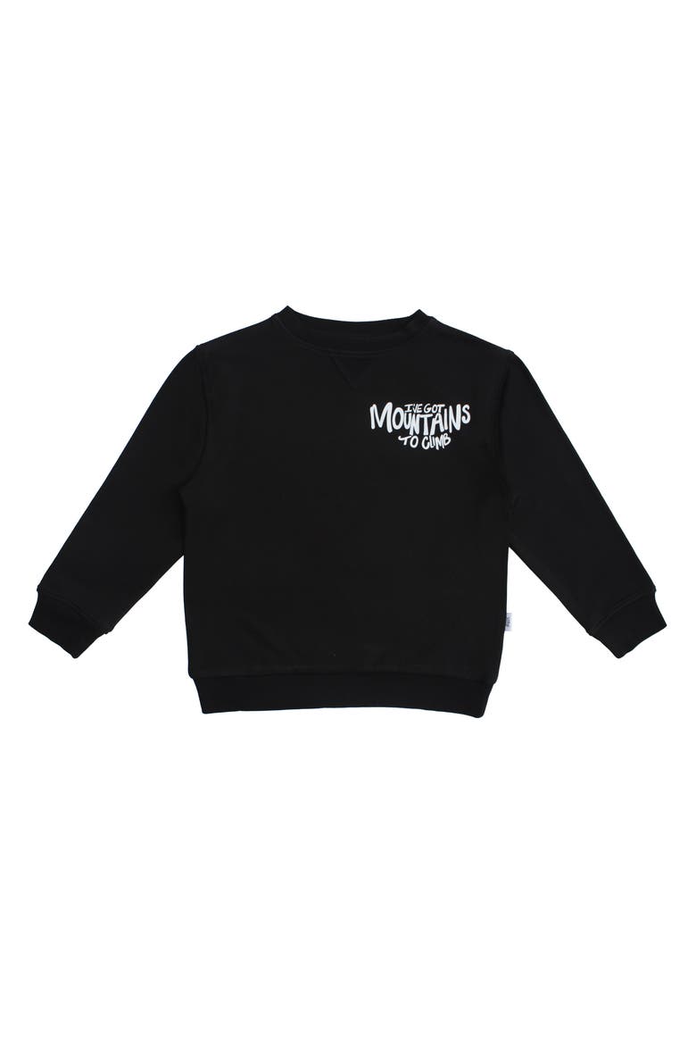 Mountains To Climb Pullover Sweatshirt, Alternate, color, Black