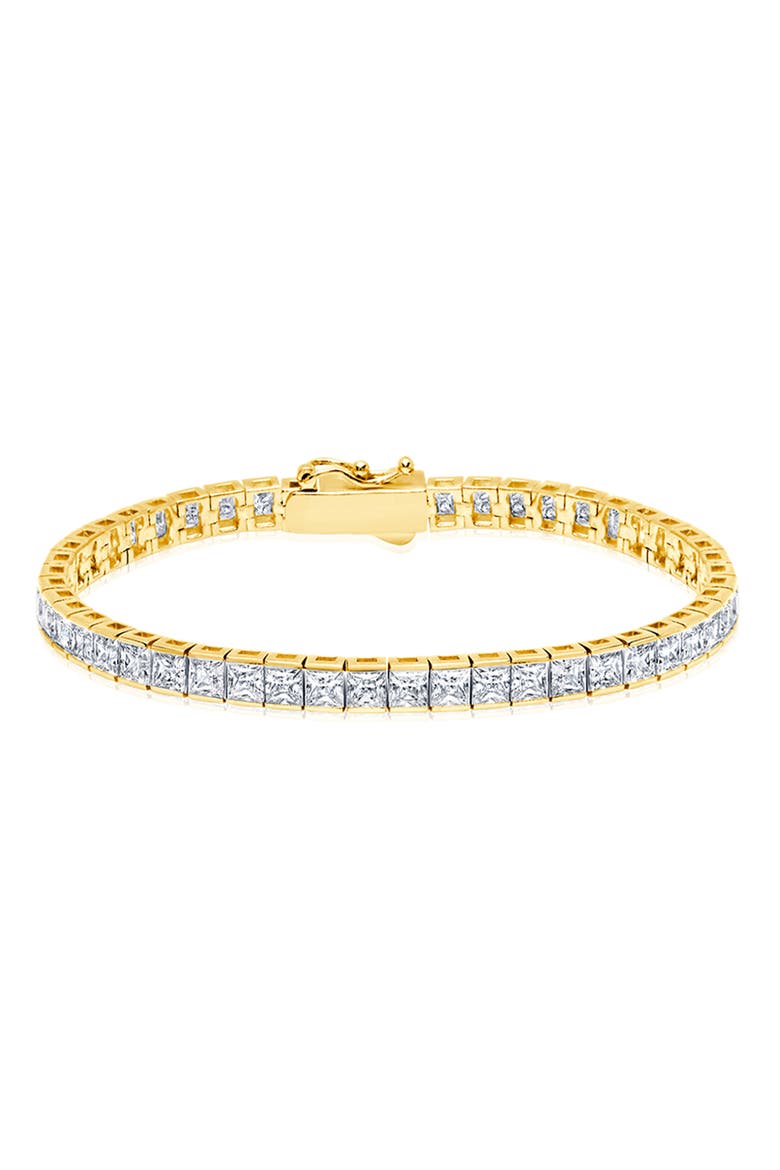 Cubic Zirconia Tennis Bracelet, Main, color, 18KT YELLOW GOLD