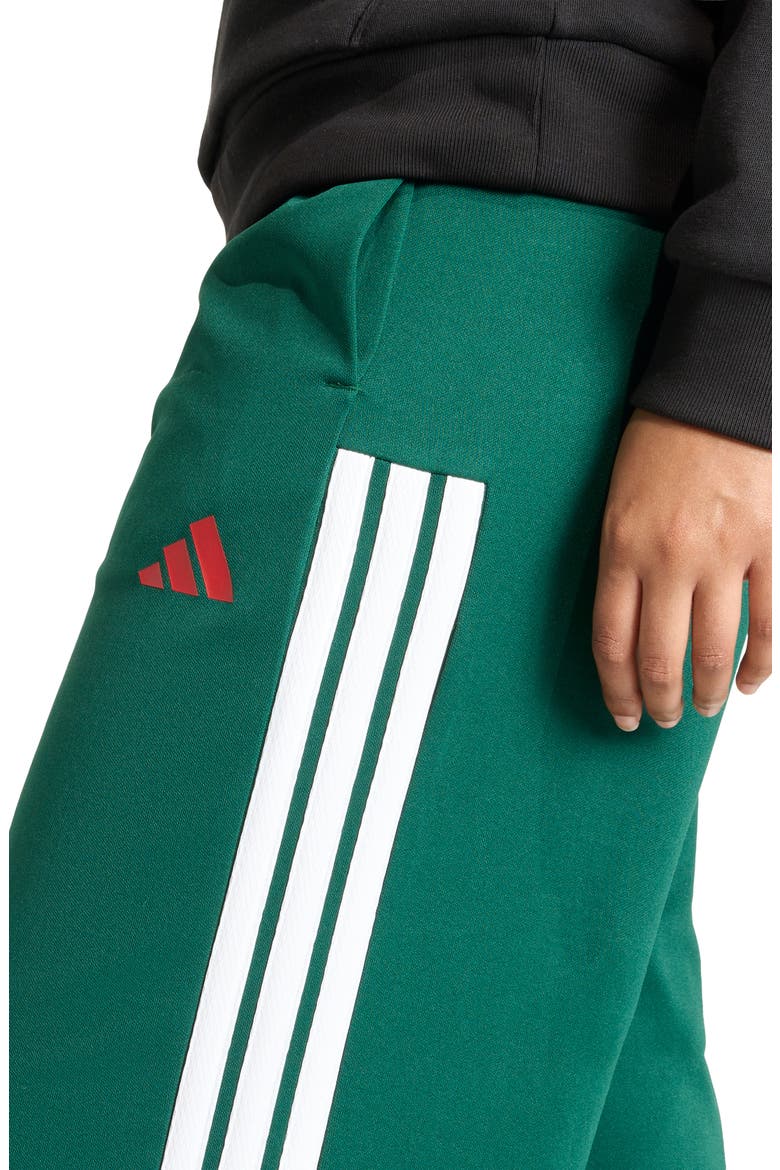 House of Tiro Wide Leg Track Pants, Alternate, color, DARK GREEN/ SCARLET/ WHITE