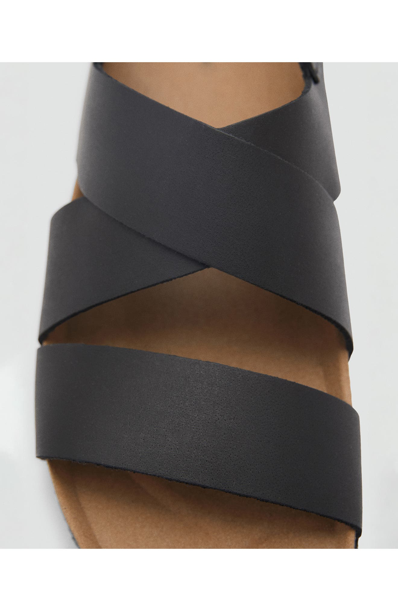 MANGO Crisscross Slingback Sandal, Alternate, color, Black