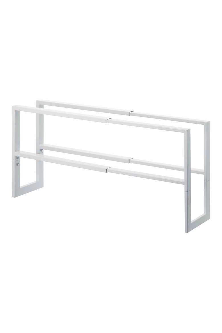 2-Tier Expandable Shoe Rack, Alternate, color, WHITE