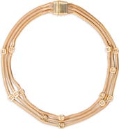 Cara Cubic Zirconia Station Layered Snake Chain Necklace