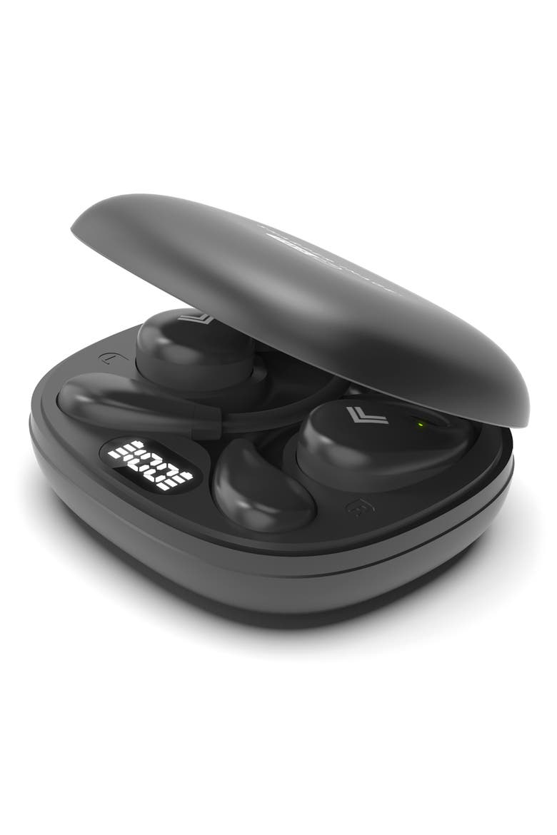 Wing Tone Open Ear Wraparound True Wireless Earbuds, Alternate, color, BLACK