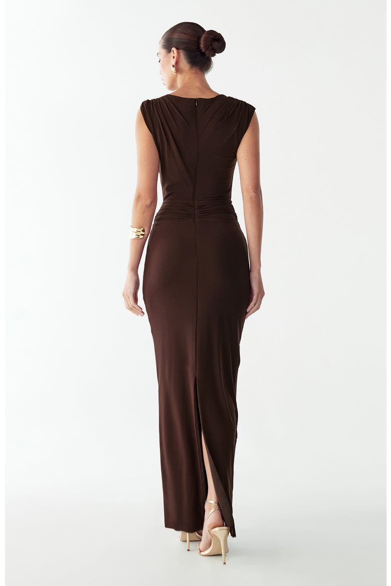 Tima Maxi Dress, Alternate, color, Chocolate