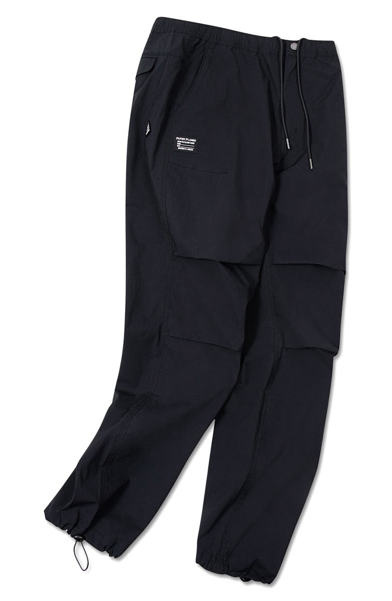 PAPER PLANES Cotton Blend Utility Pants, Alternate, color, Black
