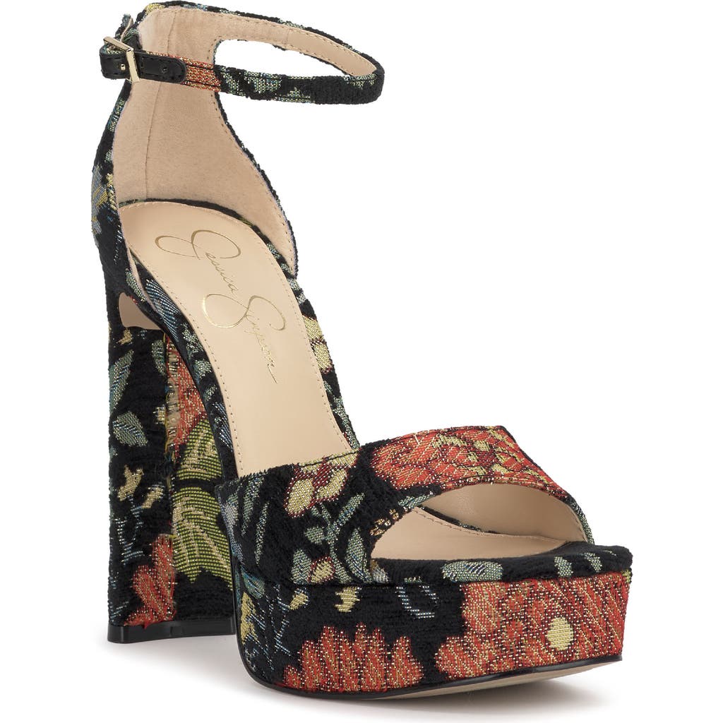 Jessica Simpson Telxia 2 Ankle Strap Platform Sandal In Multi