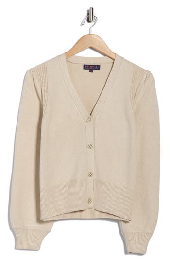 Joseph A Faux Pearl Button Cardigan In Multi