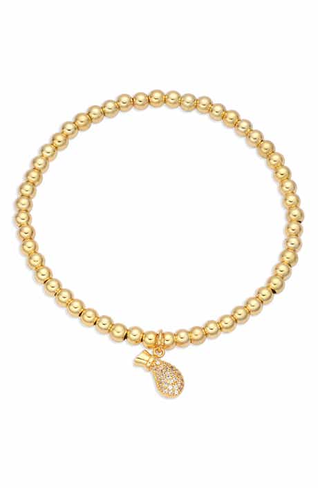 Pineapple Beaded Stretch Bracelet