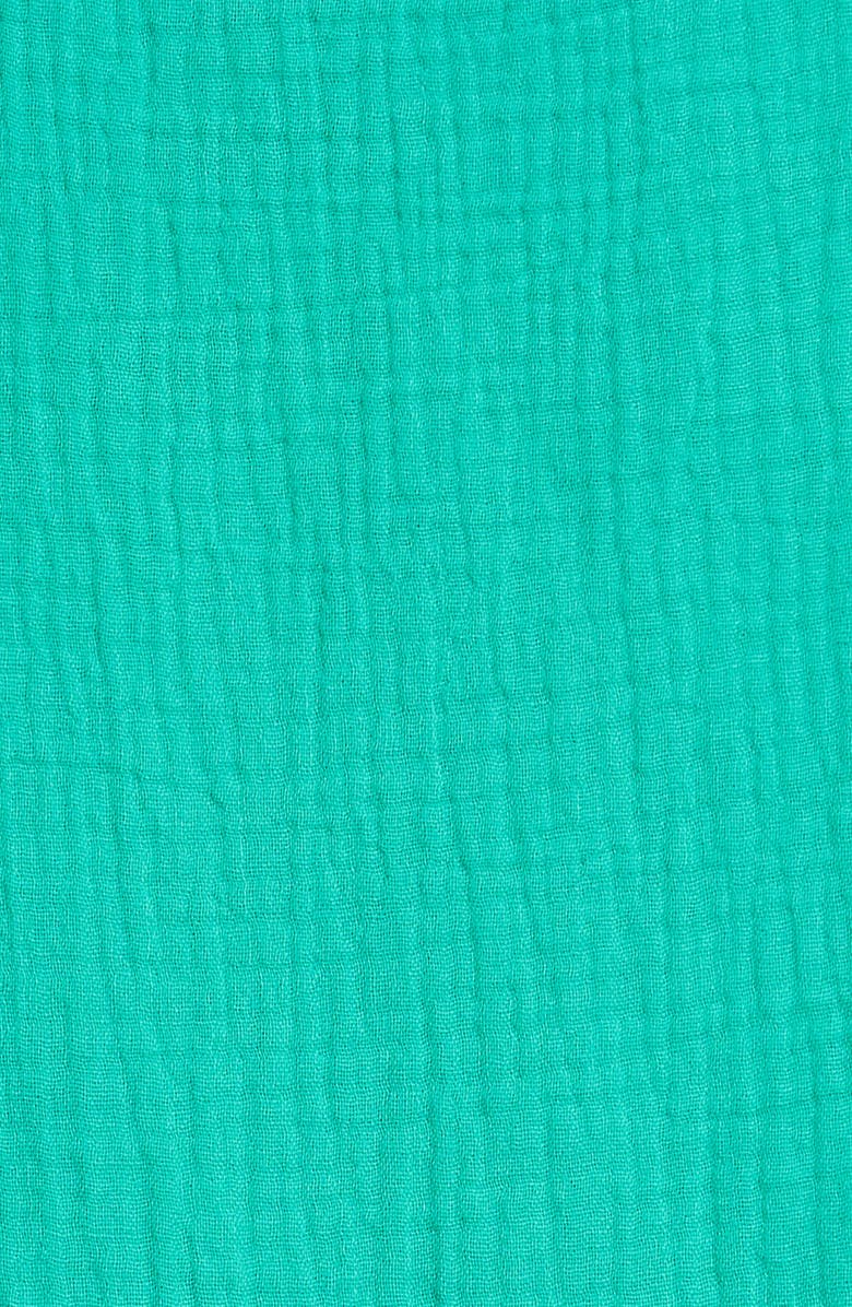 Monrow Easy Organic Cotton Gauze Slipdress, Alternate, color, Peacock Green