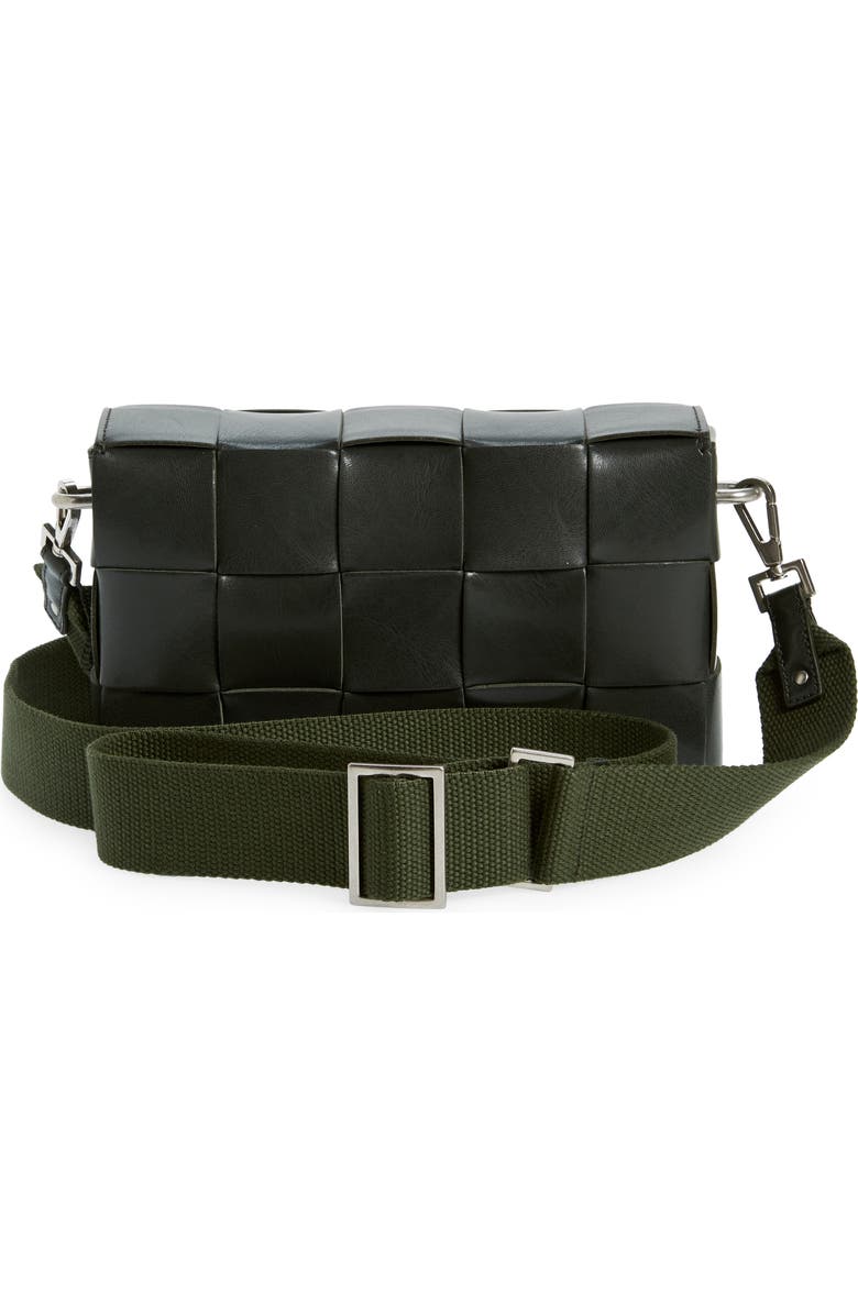 Bottega Veneta Cassette Vogue Intrecciato Crossbody Bag, Alternate, color, 3009 Dark Green-Silver