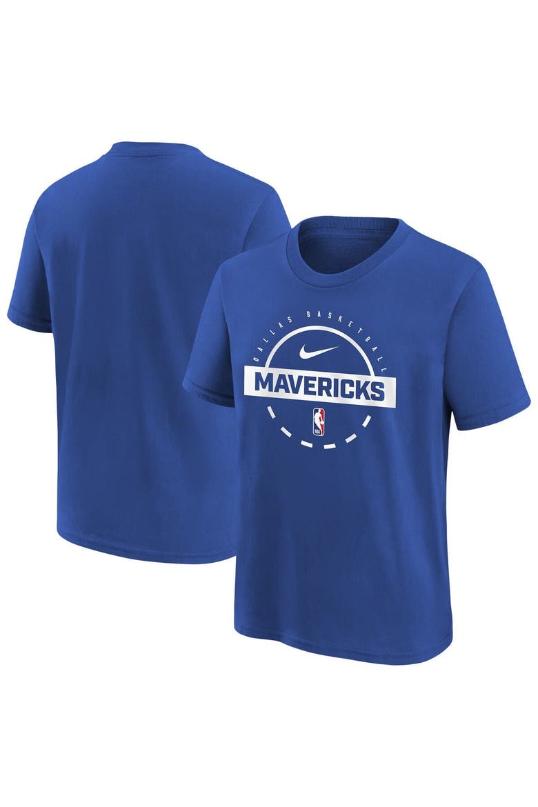 Youth Nike Blue Dallas Mavericks Practice T-Shirt, Main, color, Blue