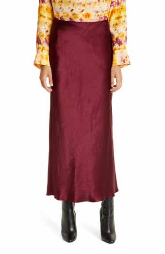 JASON WU Crinkle Satin Slip Skirt