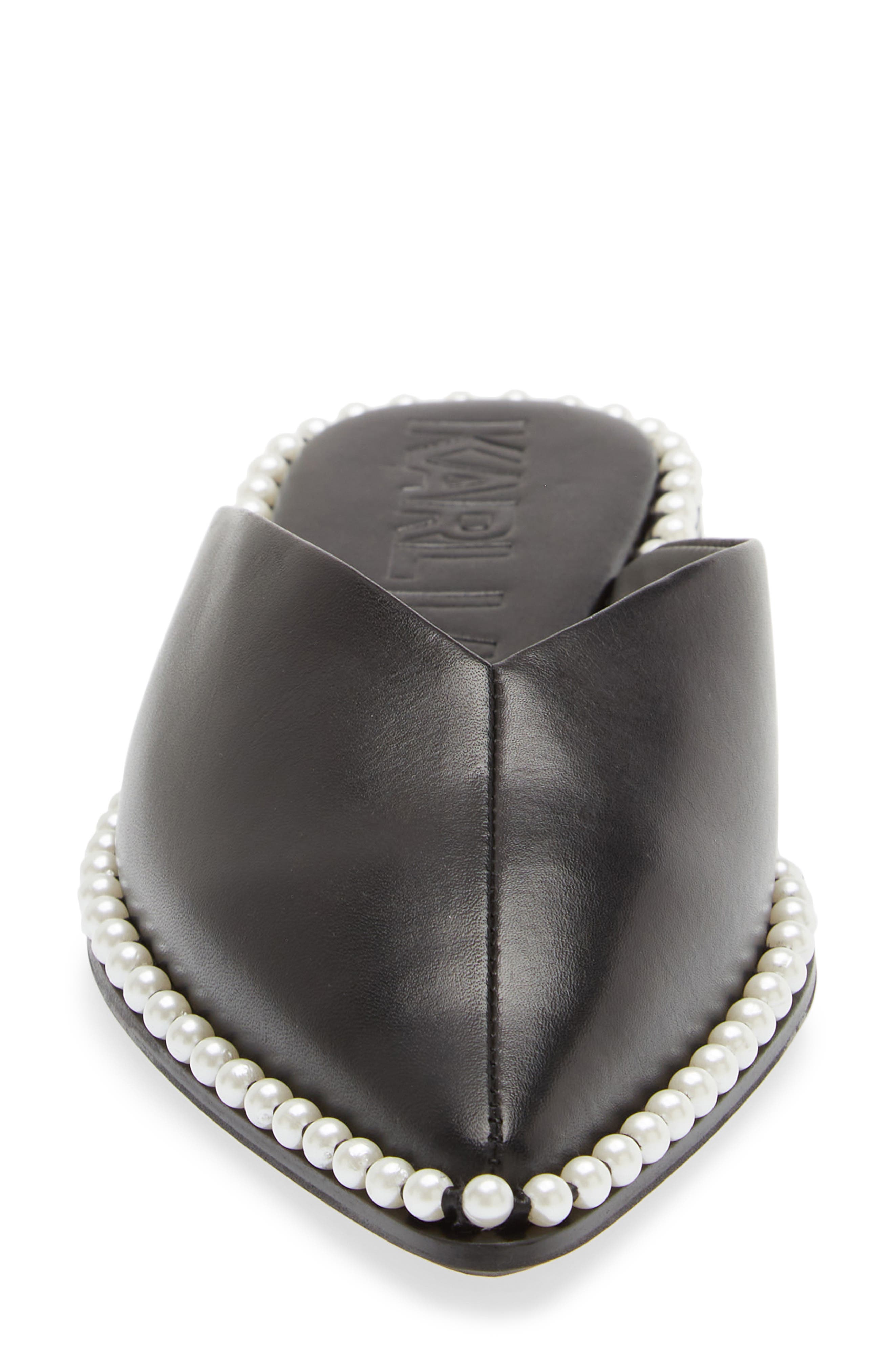 KARL LAGERFELD PARIS Vyra Mule, Alternate, color, Black
