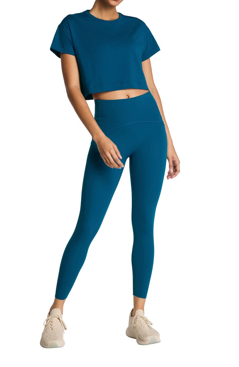 SPANX<sup>®</sup> Supernaturals Crop T-Shirt, Alternate, color, Deep Cove
