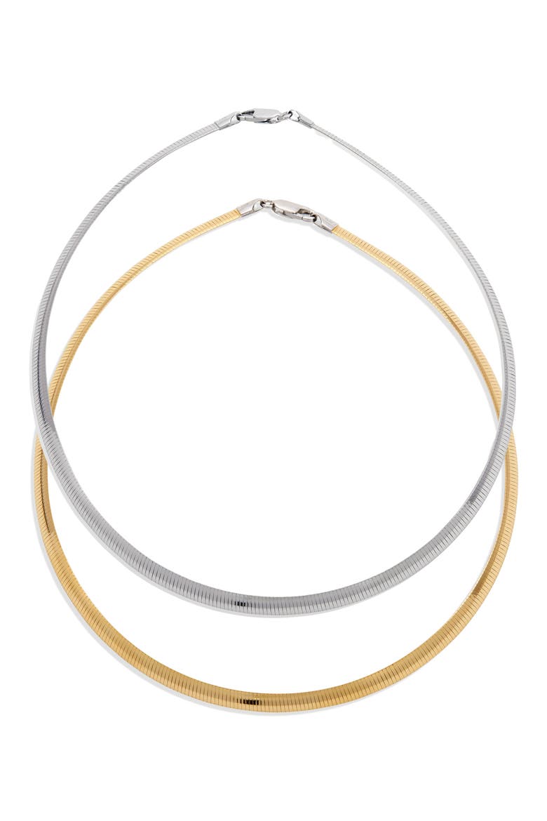 Reversible Omega Chain Necklace, Main, color, YELLOW