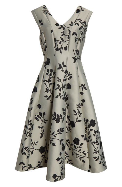 Max Mara Clea Floral Print Midi Dress In Neutral