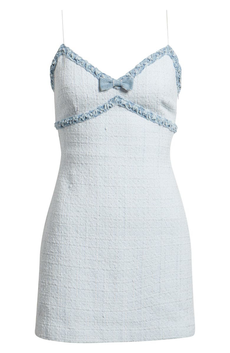 LoveShackFancy Novara Sleeveless Tweed Minidress, Alternate, color, Wild River