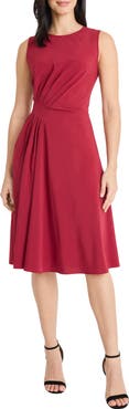 Maggy London Draped Midi Dress