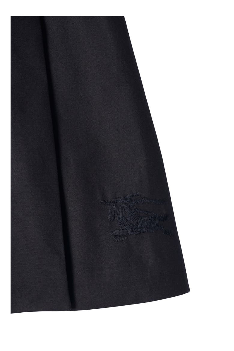 Pleated Cotton Blend Skirt, Alternate, color, Storm blue