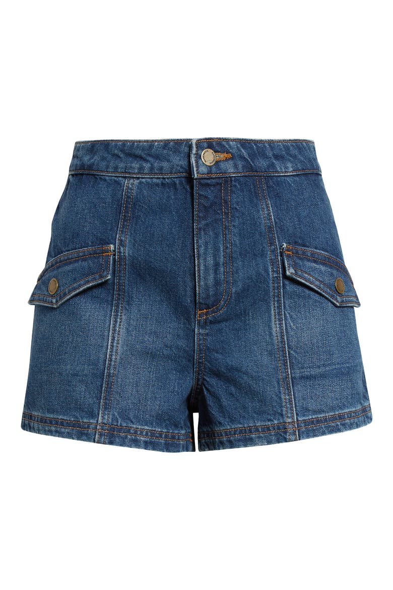 Nova Denim Shorts, Alternate, color, MEDIUM WASH