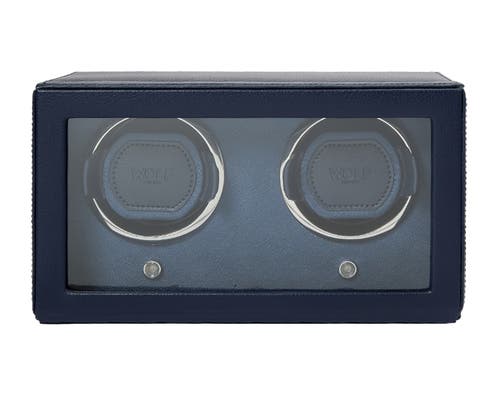 Wolf Cub Double Watch Winder With Cover In Navy