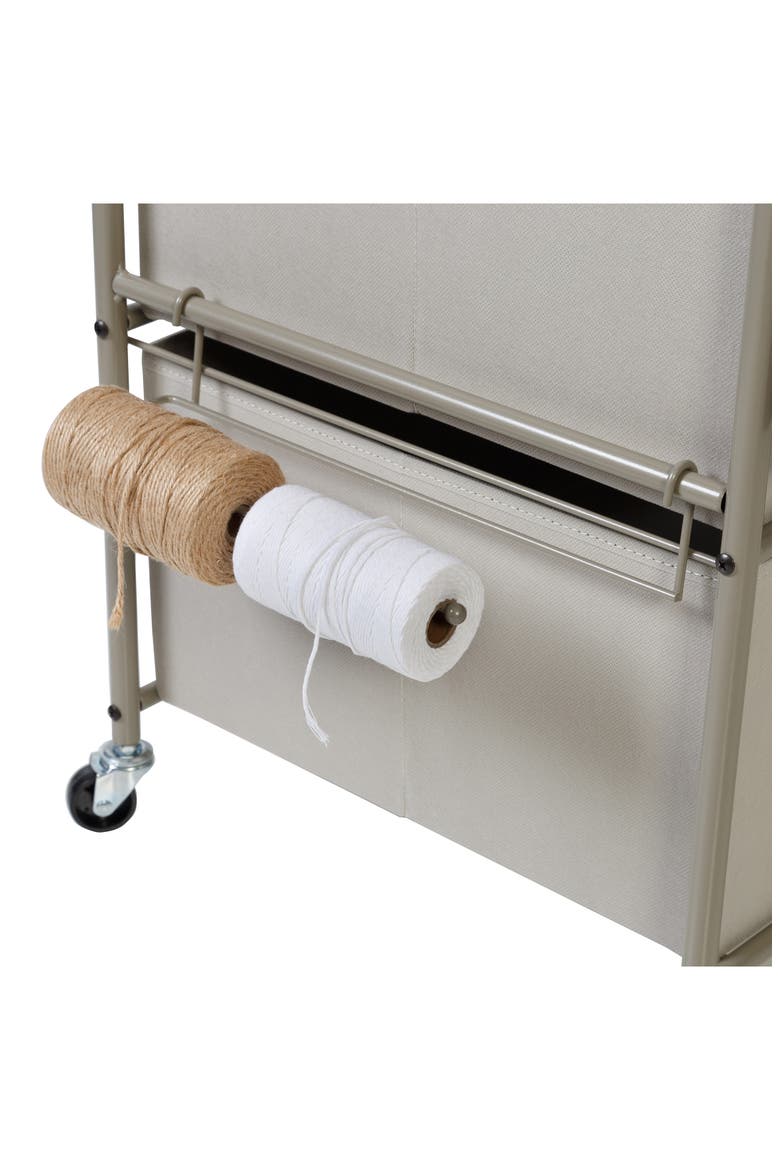 Gift Wrap Storage Cart, Alternate, color, BROWN