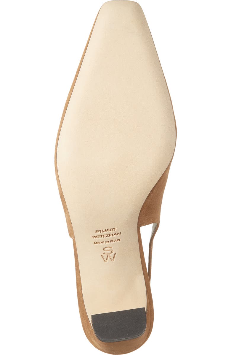 Stuart Weitzman Stassi Slingback 50 Pump, Alternate, color, Toasted Almond