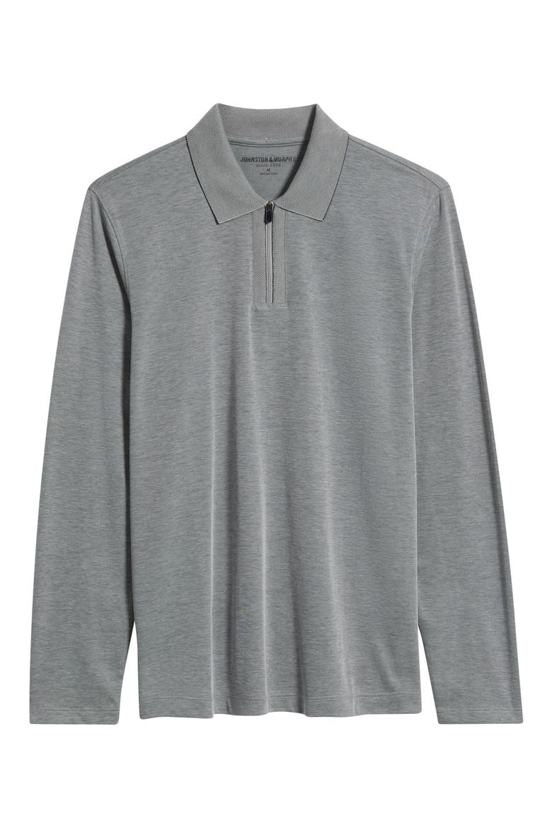 Cochran Long Sleeve Zip Polo, Main, color, GRAY