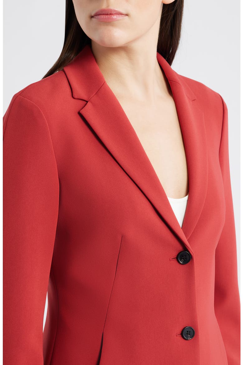 Admiral Crepe Blazer, Alternate, color, CLARET