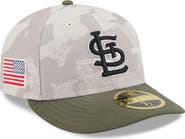 New Era Men's New Era Light Beige/Olive St. Louis Cardinals 2025 Armed Forces Day Low Profile 59FIFTY Fitted Hat