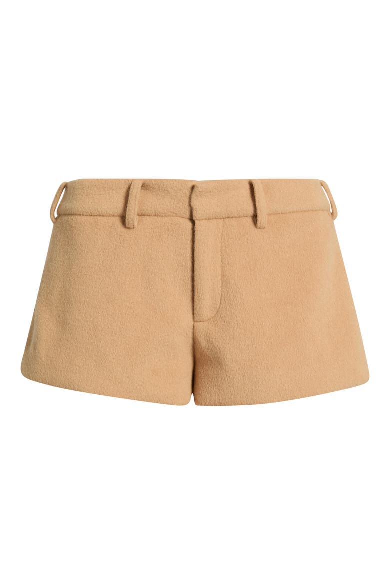 The Gabriella Wool Blend Shorts, Alternate, color, CAMEL