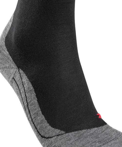 Falke Ru4 Endurance Wool Running Socks In Black