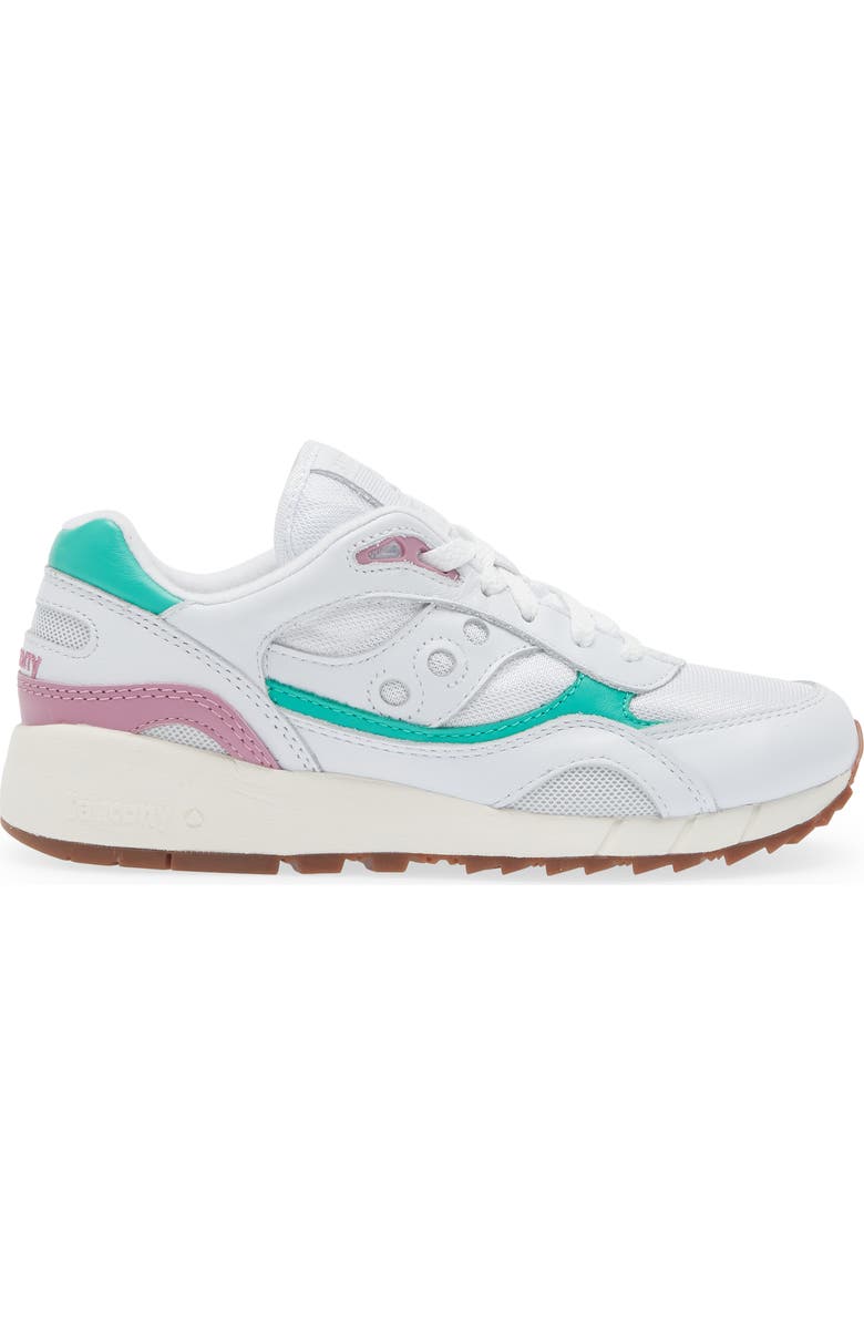 Saucony Shadow 6000 Running Shoe, Alternate, color, White/ Aqua