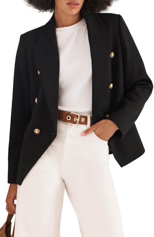 Mint Velvet Double Breasted Blazer In Black