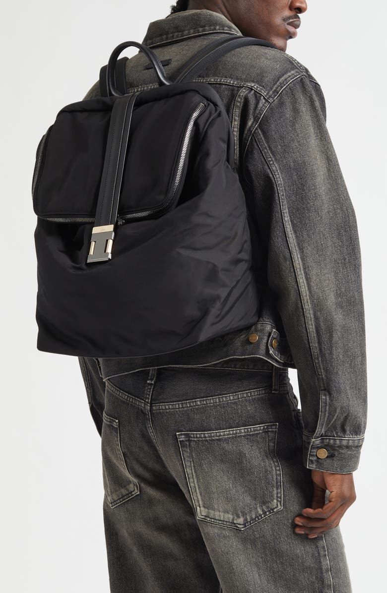 Christian Louboutin Nox Nylon Backpack, Alternate, color, Black