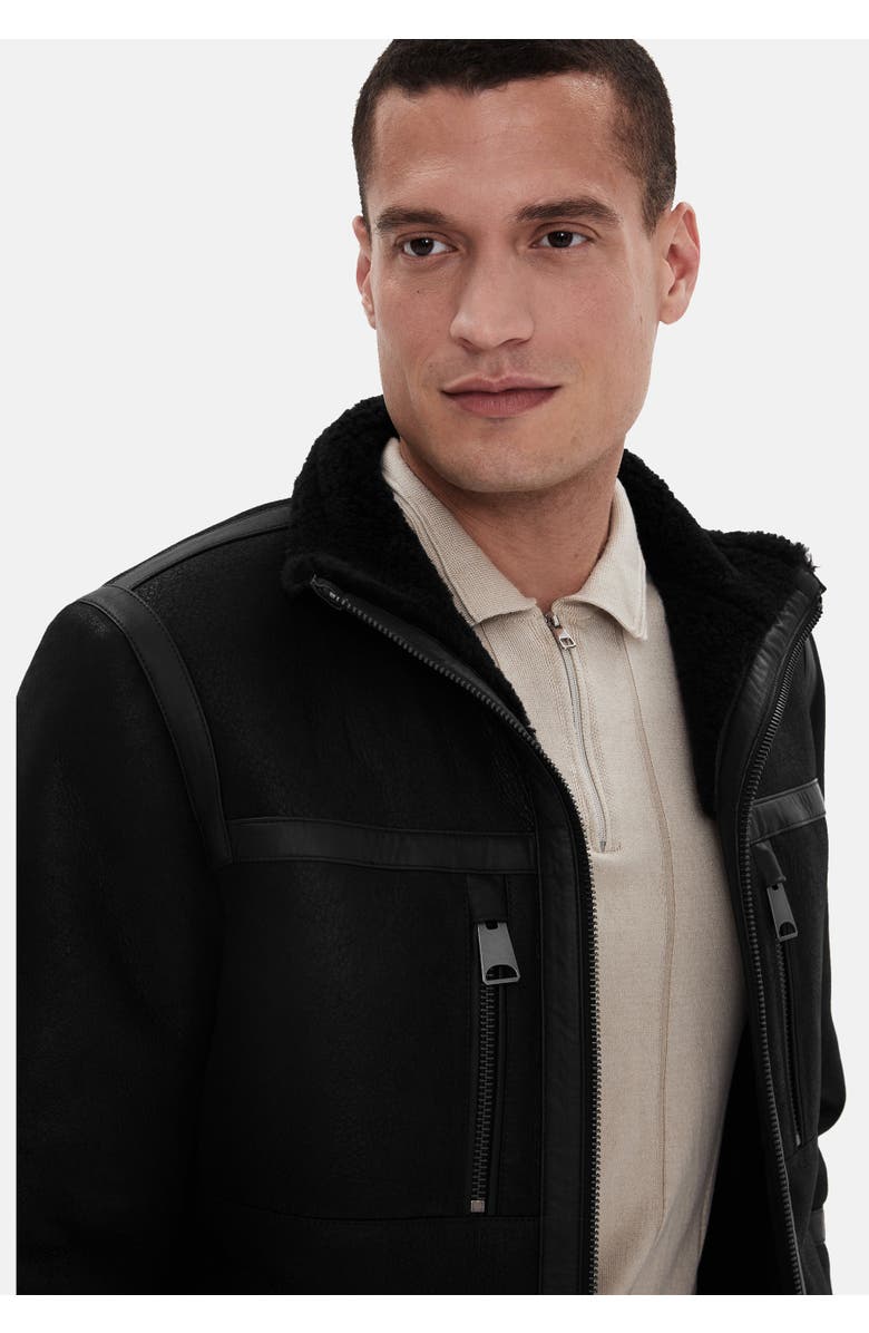 Furniq UK Fabian Sheepskin Coat, Alternate, color, Black