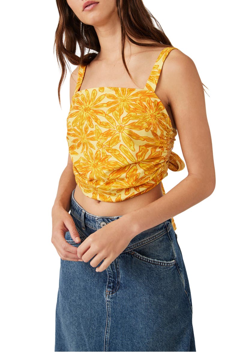 All Tied Up Crop Tank, Main, color, YELLOW COMBO