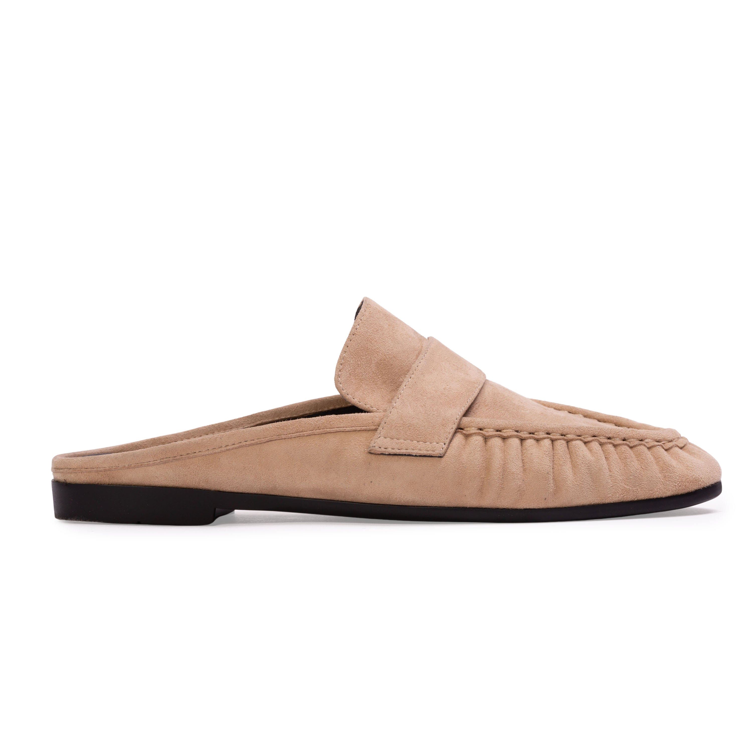 BLACK SUEDE STUDIO Gabby Mule Loafer, Main, color, Tan Suede