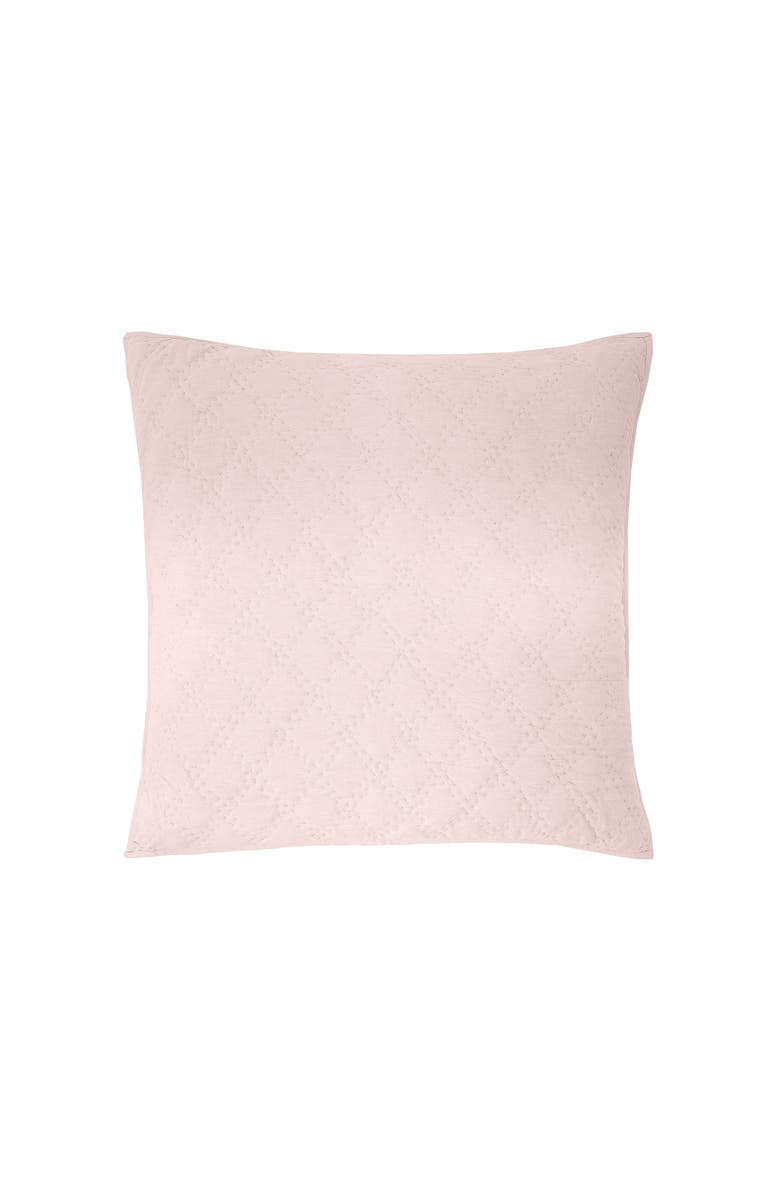 ELISABETH YORK 26" x 26" Sutton Rosewood Cotton Euro Sham - Machine Washable, Main, color, Pink