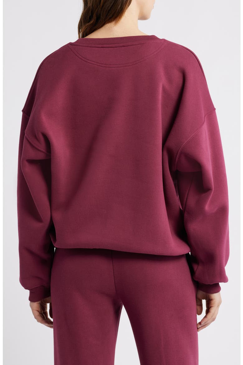 Logo Graphic Crewneck Sweatshirt, Alternate, color, BURGUNDY