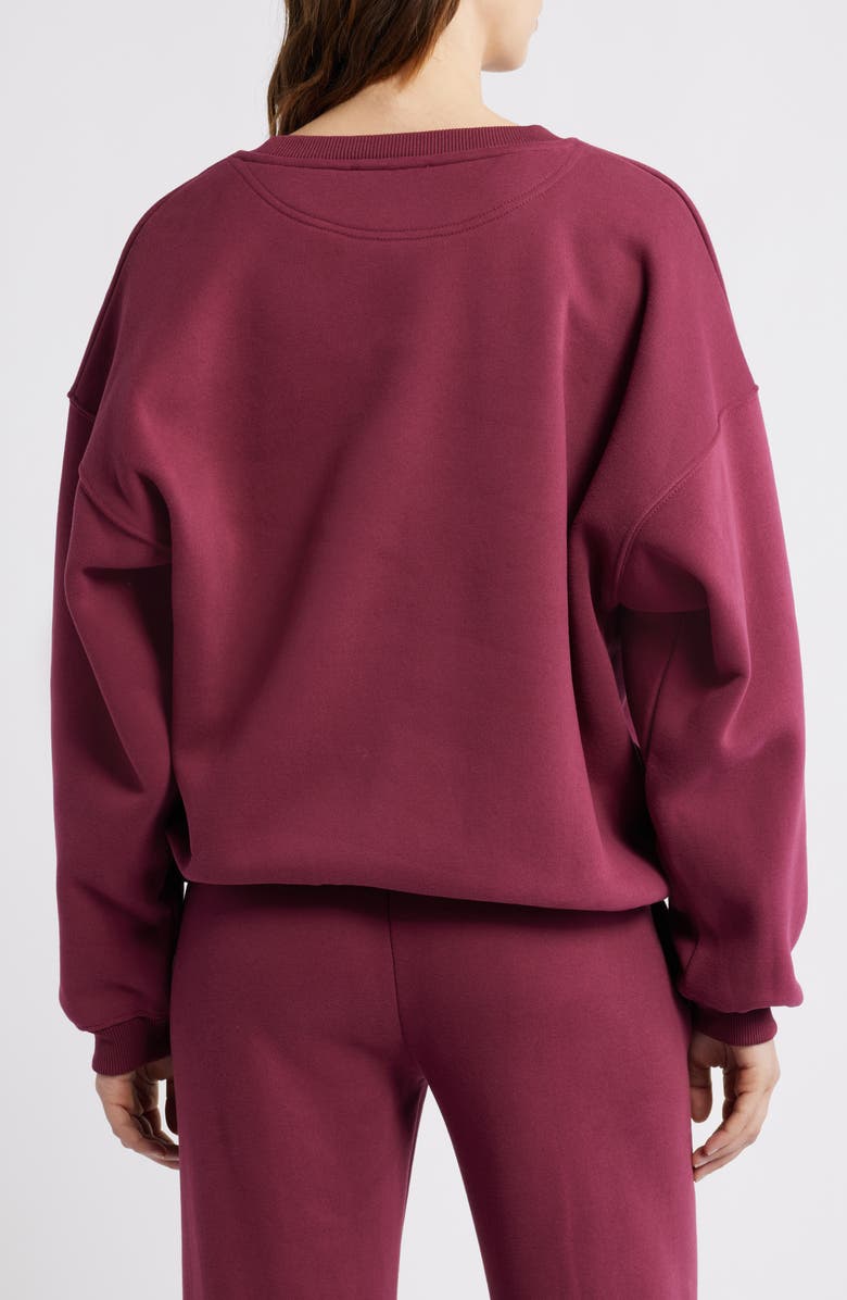 Princess Polly Logo Graphic Crewneck Sweatshirt, Alternate, color, Burgundy