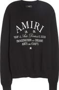 AMIRI Arts District Embroidered Cotton Crewneck Sweater